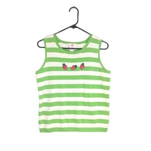 Vintage 90s Strawberry Embroidered Sweater Vest/Tank
